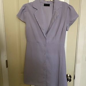 Urban Outfitters Retro Purple Scalloped Diner Dress